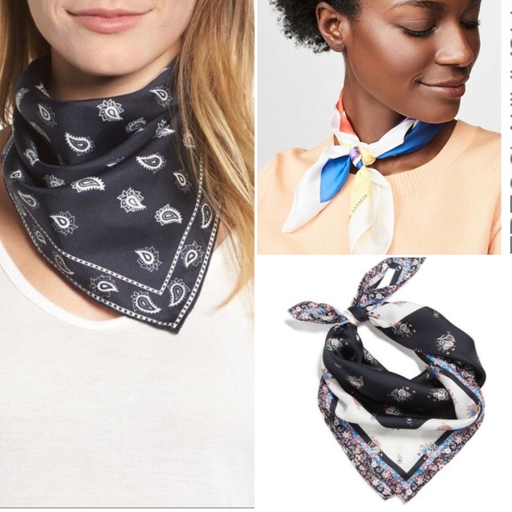 Rebecca Minkoff silk scarves set (three)